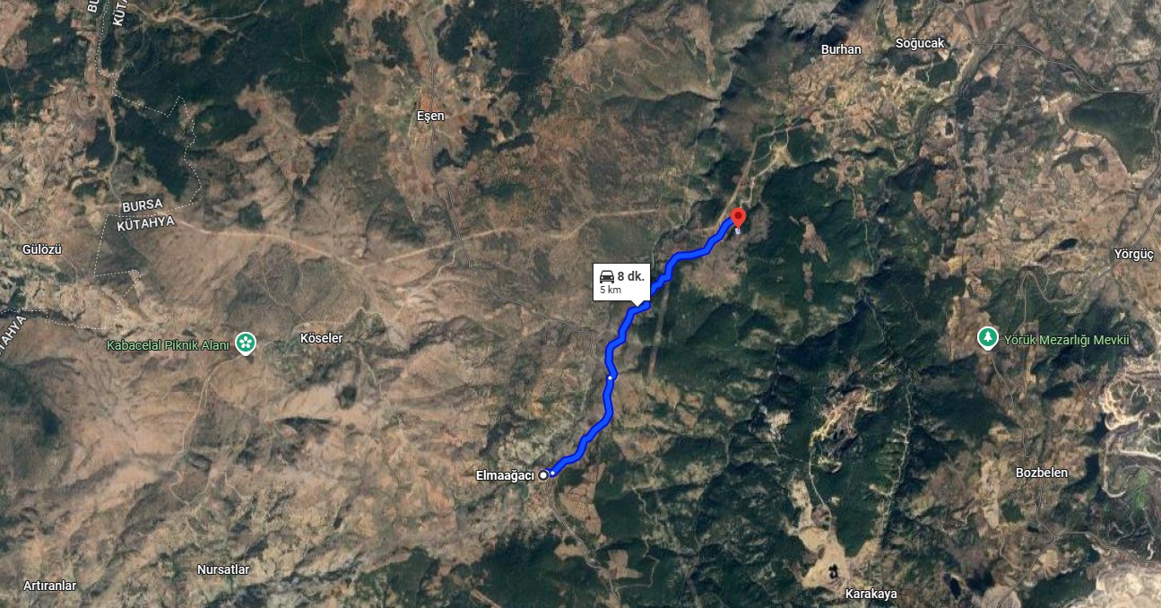 KÜTAHYA TAVŞANLI ELMAAĞACI KÖYÜNDE 5.422 M² TARLA SATILIKTIR. - KÜTAHYA TAVŞANLI fotoğraf 3